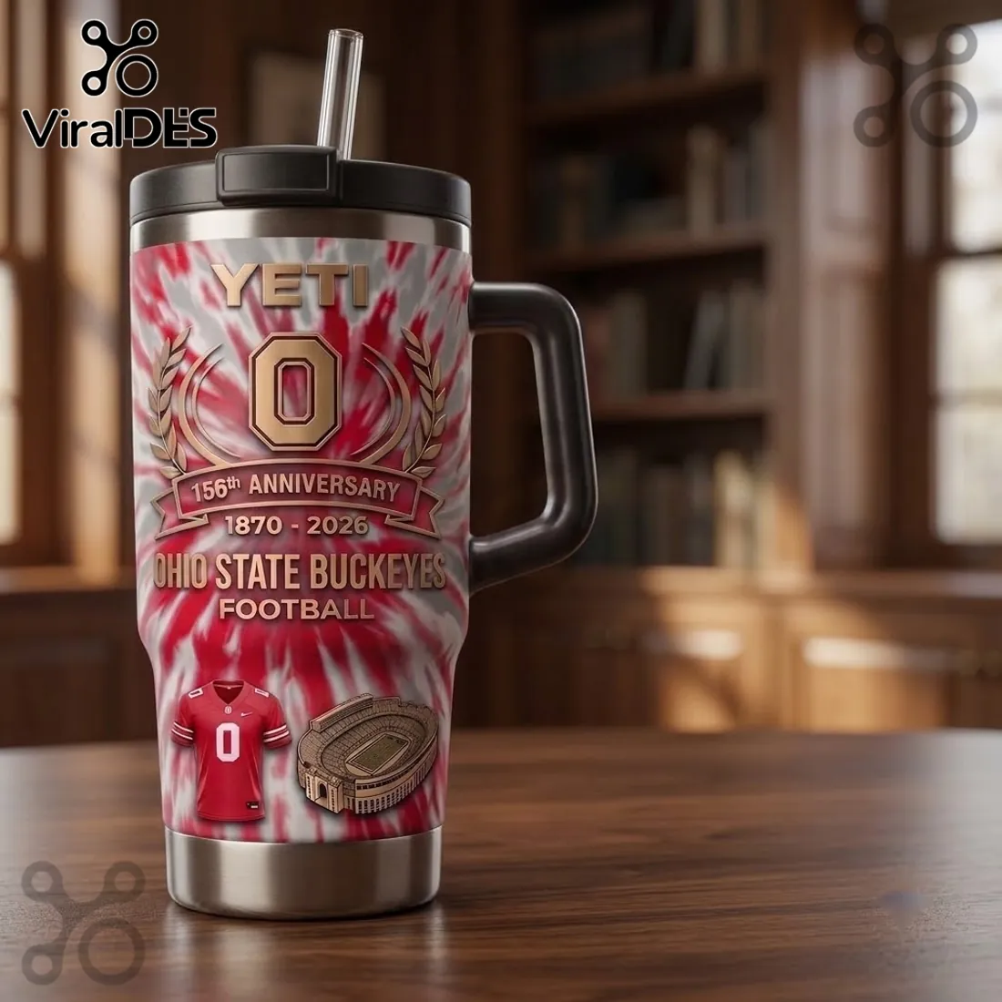 Ohio State Buckeyes 156th Anniversary Stanley Tumbler Ohio State Buckeyes 156th Anniversary Stanley Tumbler
