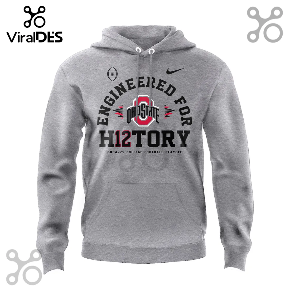 Ohio State Buckeyes Engineered For History Grey Hoodie Ohio State Buckeyes Engineered For History Grey Hoodie