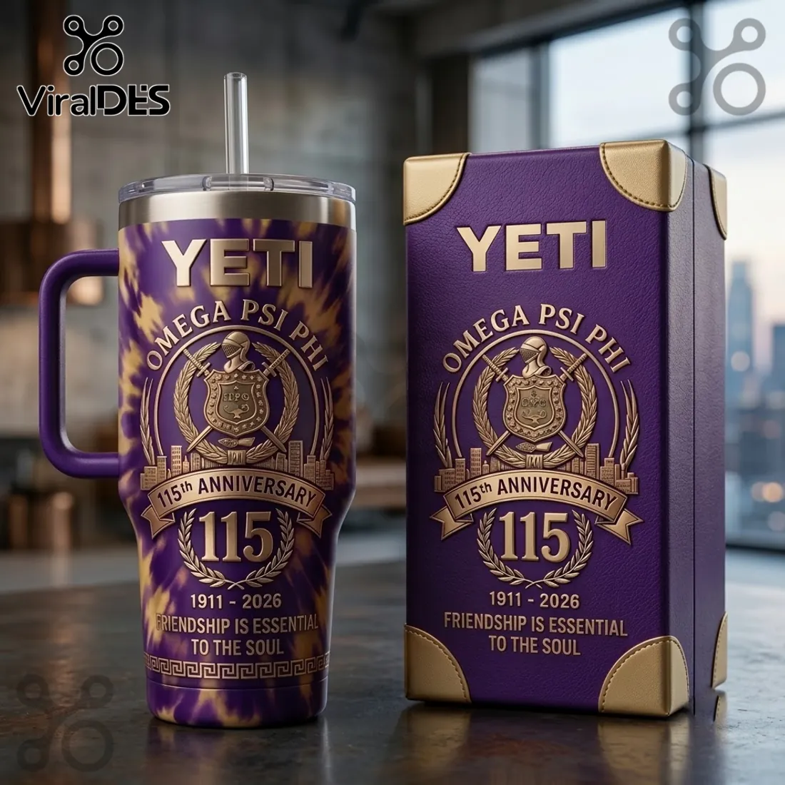 Omega Psi Phi 115th Anniversary Tie-Dye 40oz Tumbler Omega Psi Phi 115th Anniversary Tie-Dye 40oz Tumbler