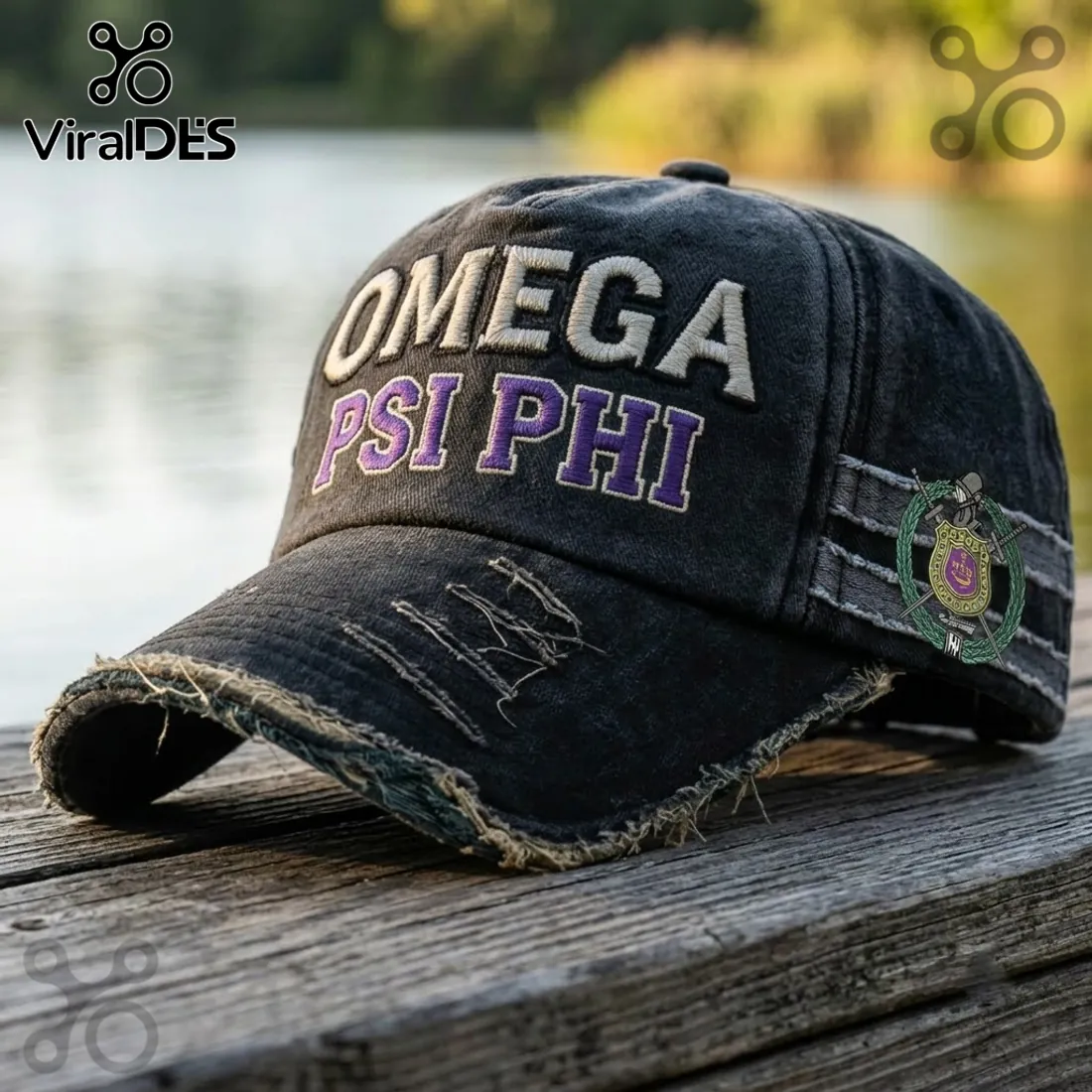 Omega Psi Phi Fraternity Distressed Baseball Cap Omega Psi Phi Fraternity Distressed Baseball Cap