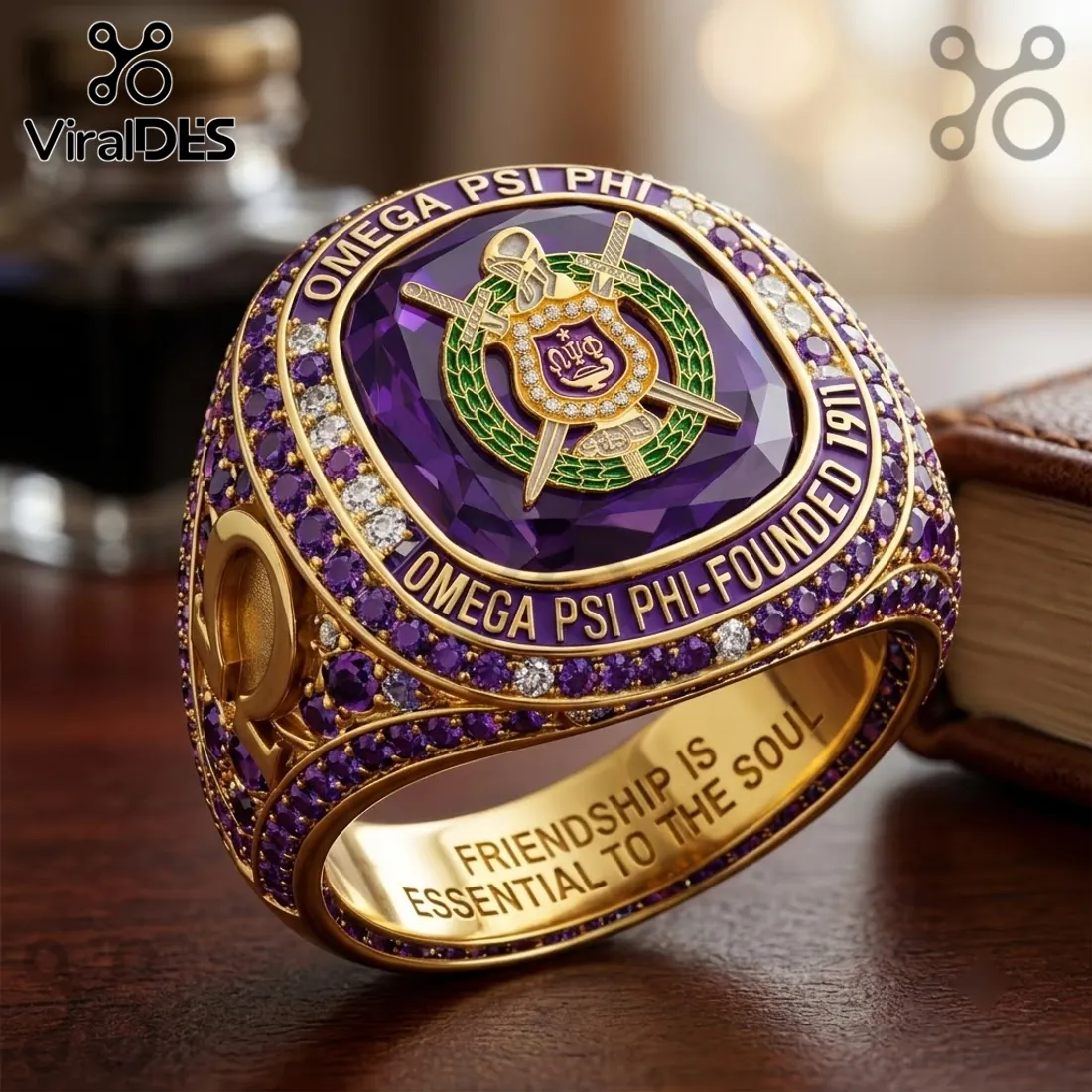 Omega Psi Phi Fraternity Premium Gold Ring Omega Psi Phi Fraternity Premium Gold Ring