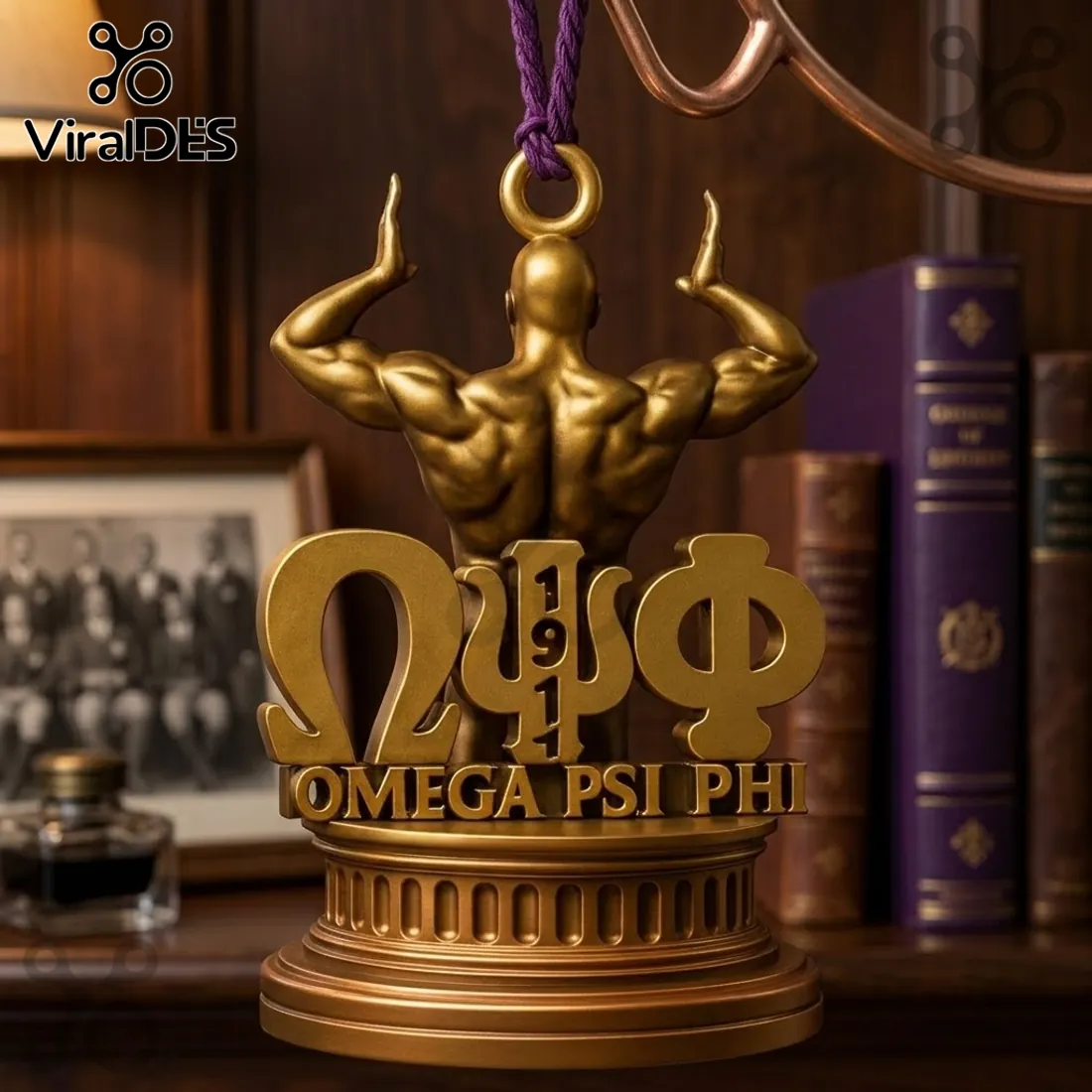 Omega Psi Phi Gold Christmas Ornament 2026 Omega Psi Phi Gold Christmas Ornament 2026