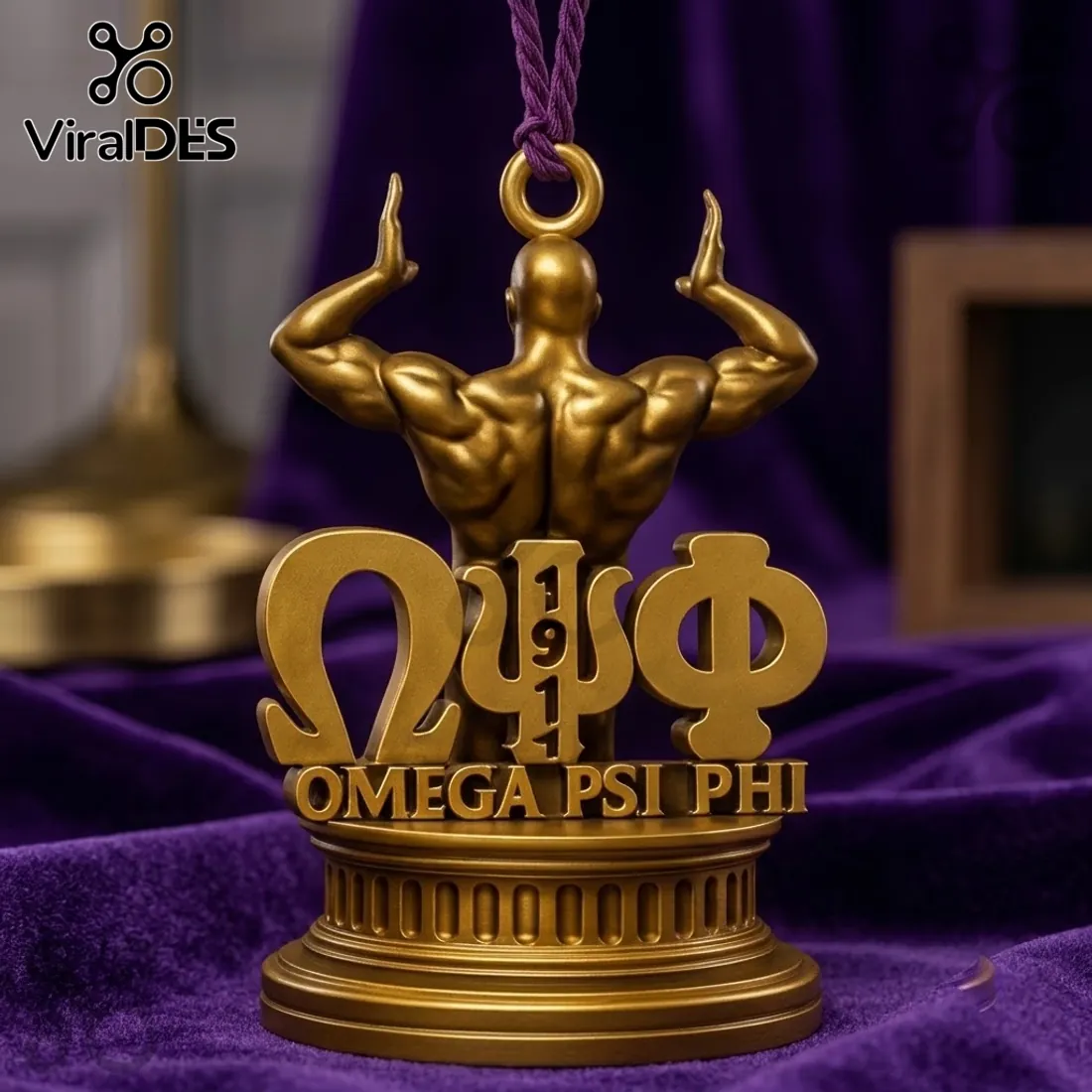Omega Psi Phi Gold Christmas Ornament 2026 Omega Psi Phi Gold Christmas Ornament 2026