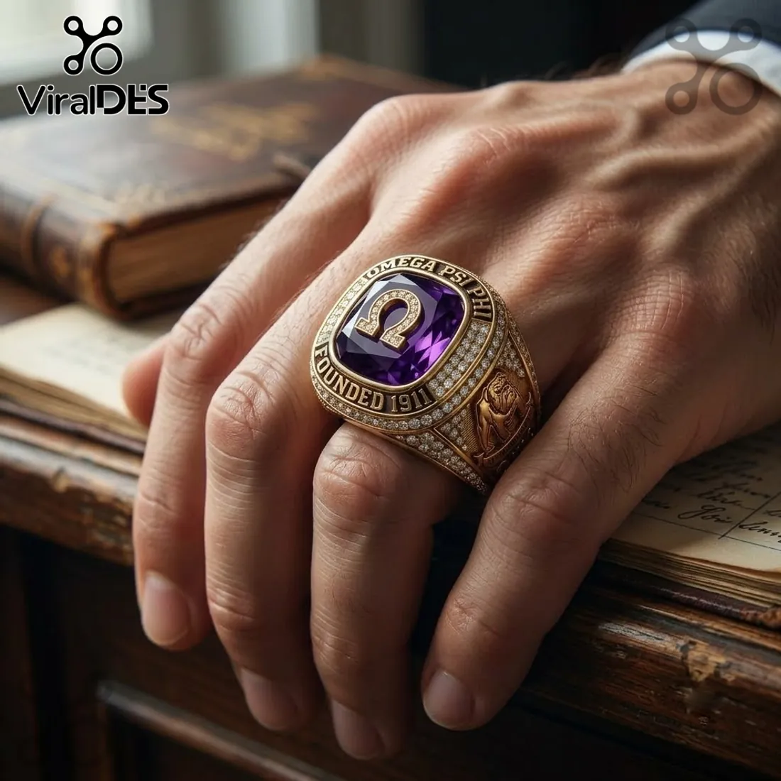 Omega Psi Phi Howard University Bulldog Ring Omega Psi Phi Howard University Bulldog Ring