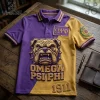 Premium Omega Psi Phi Cream Polo Shirt Premium Omega Psi Phi Cream Polo Shirt