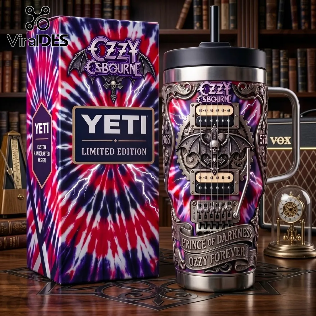 Ozzy Osbourne Prince of Darkness 40oz Stanley Tumbler Ozzy Osbourne Prince of Darkness 40oz Stanley Tumbler