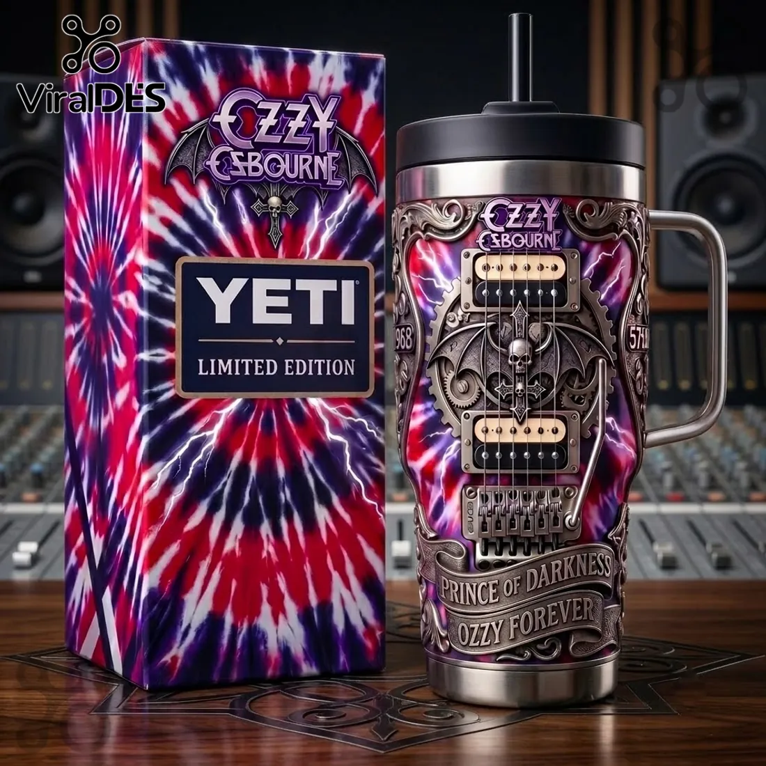 Ozzy Osbourne Prince of Darkness 40oz Stanley Tumbler Ozzy Osbourne Prince of Darkness 40oz Stanley Tumbler