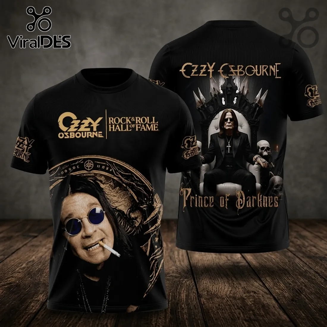 Ozzy Osbourne Rock and Roll Hall of Fame Black Shirt Ozzy Osbourne Rock and Roll Hall of Fame Black Shirt