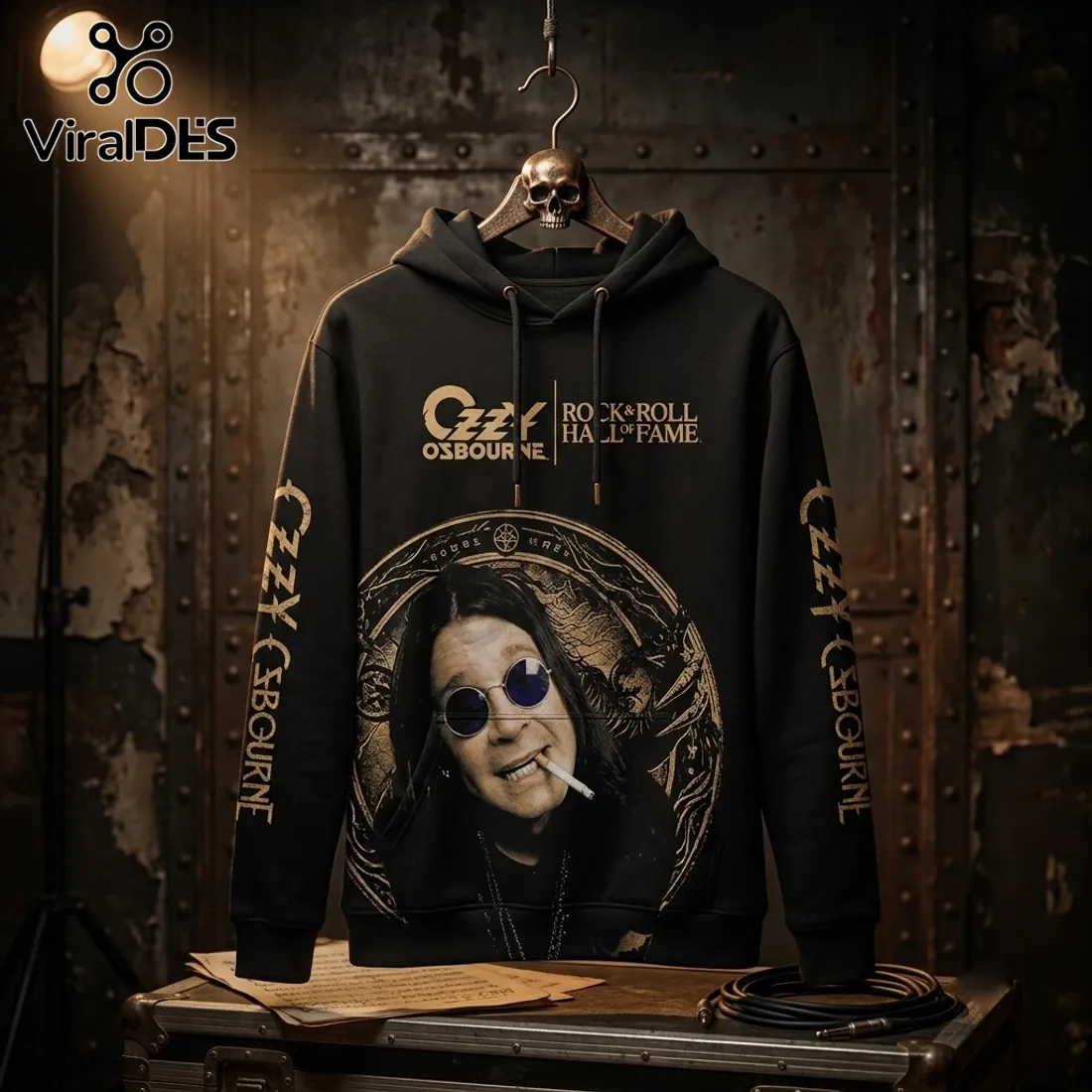 Ozzy Osbourne Rock and Roll Hall of Fame Black Shirt Ozzy Osbourne Rock and Roll Hall of Fame Black Shirt