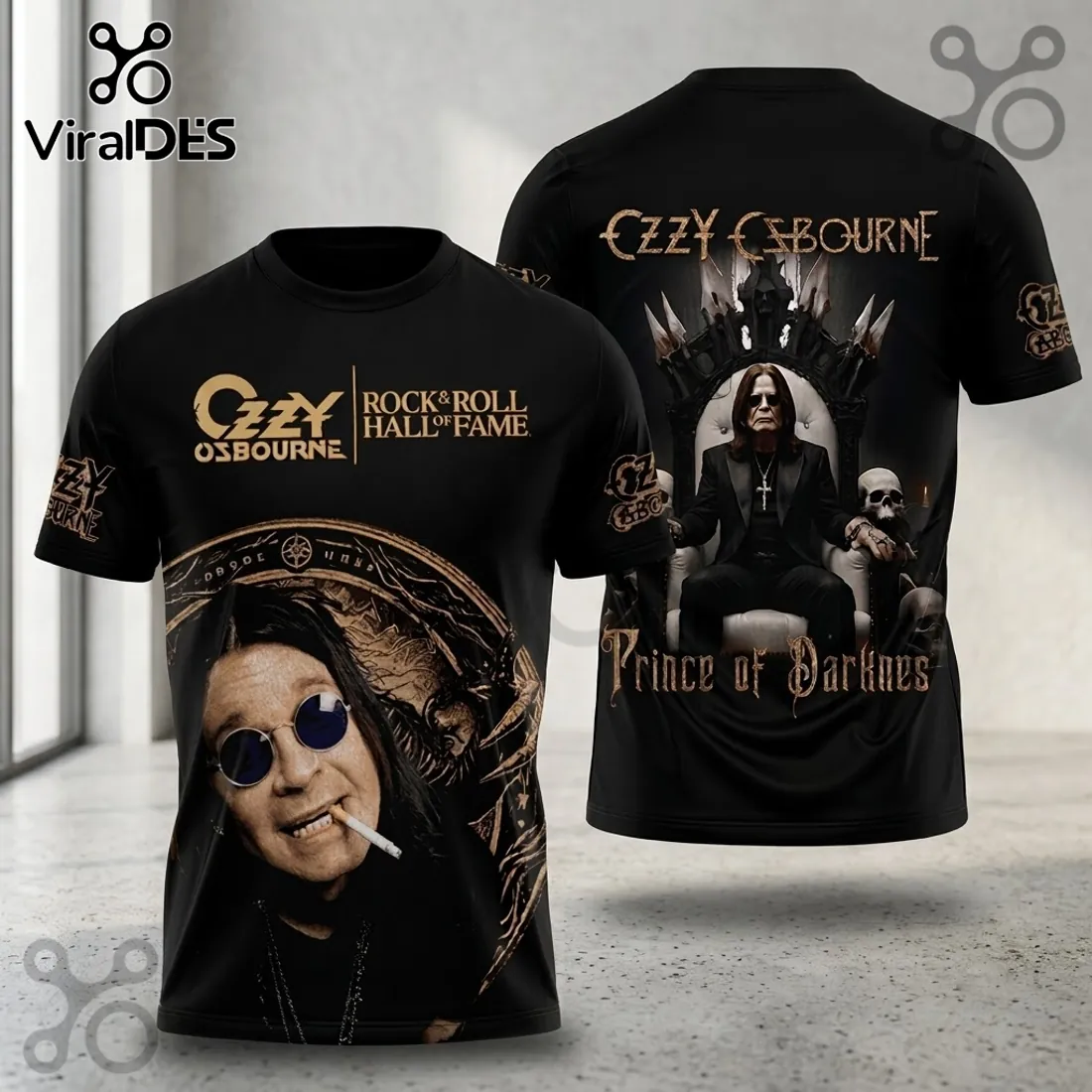 Ozzy Osbourne Rock and Roll Hall of Fame Black Shirt Ozzy Osbourne Rock and Roll Hall of Fame Black Shirt