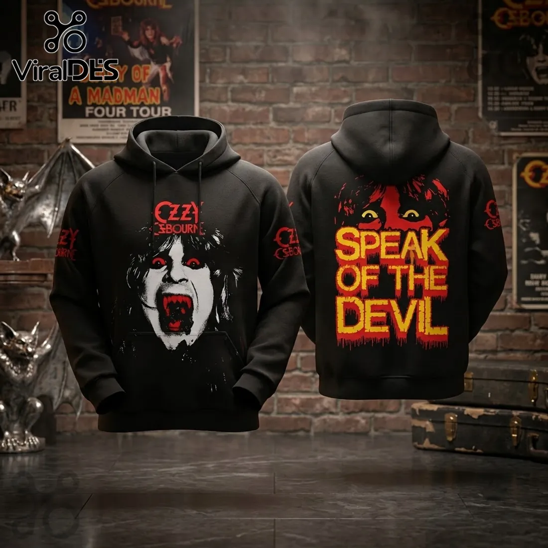 Ozzy Osbourne Speak of the Devil Black Hoodie Ozzy Osbourne Speak of the Devil Black Hoodie