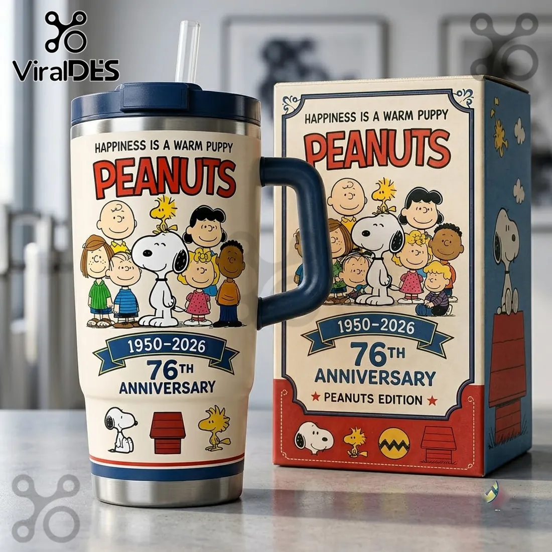 Peanuts 76th Anniversary Snoopy and Friends Stanley Tumbler Peanuts 76th Anniversary Snoopy and Friends Stanley Tumbler