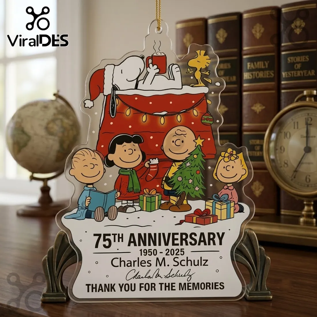 Peanuts Snoopy 75th Anniversary Christmas Ornament Peanuts Snoopy 75th Anniversary Christmas Ornament