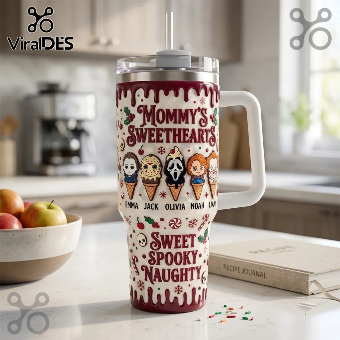 Personalized Horror Movie Character 40oz Stanley Tumbler Personalized Horror Movie Character 40oz Stanley Tumbler