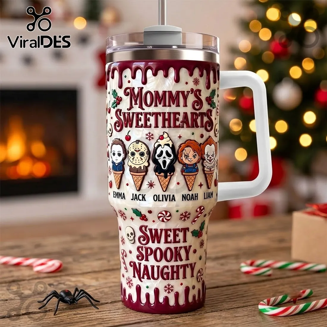 Personalized Horror Movie Character 40oz Stanley Tumbler Personalized Horror Movie Character 40oz Stanley Tumbler