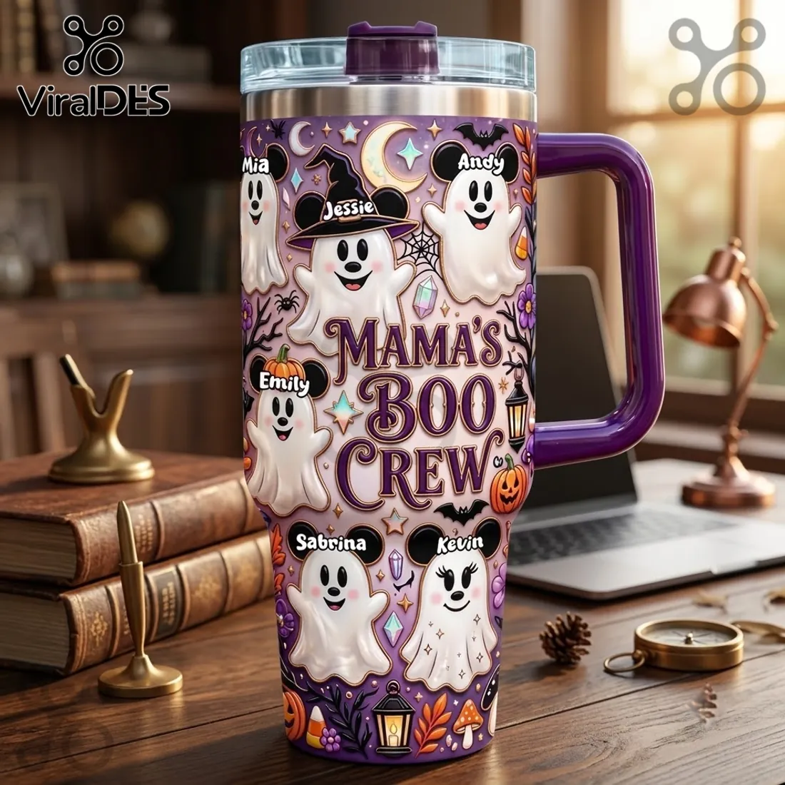 Personalized Mama’s Boo Crew Halloween Ghost 40oz Tumbler Personalized Mama’s Boo Crew Halloween Ghost 40oz Tumbler