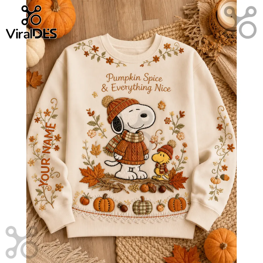Personalized Snoopy Autumn Pumpkin Spice Sweatshirt Personalized Snoopy Autumn Pumpkin Spice Sweatshirt