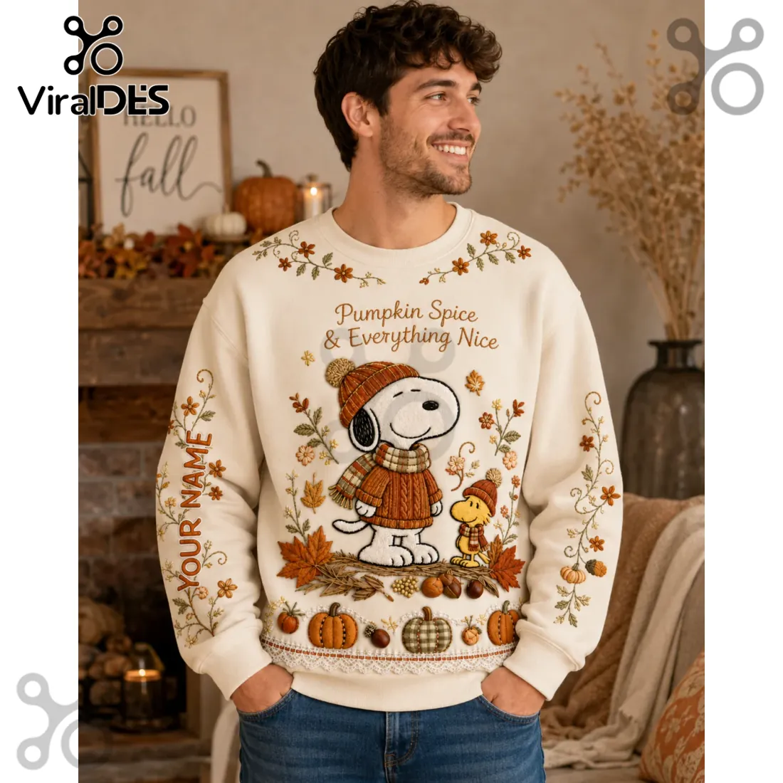 Personalized Snoopy Autumn Pumpkin Spice Sweatshirt Personalized Snoopy Autumn Pumpkin Spice Sweatshirt