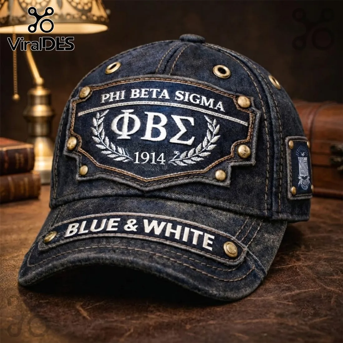 Phi Beta Sigma 1914 Denim Baseball Cap Phi Beta Sigma 1914 Denim Baseball Cap