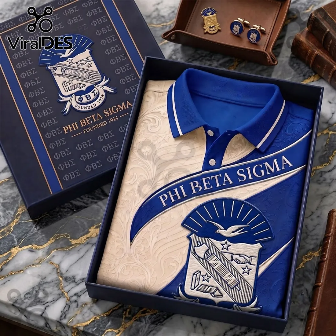 Phi Beta Sigma 1914 Heritage Polo Shirt Phi Beta Sigma 1914 Heritage Polo Shirt