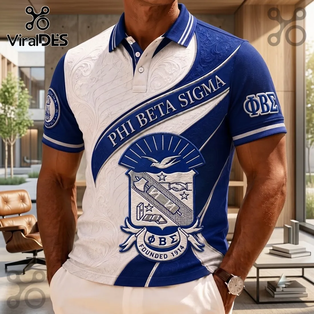 Phi Beta Sigma 1914 Heritage Polo Shirt Phi Beta Sigma 1914 Heritage Polo Shirt