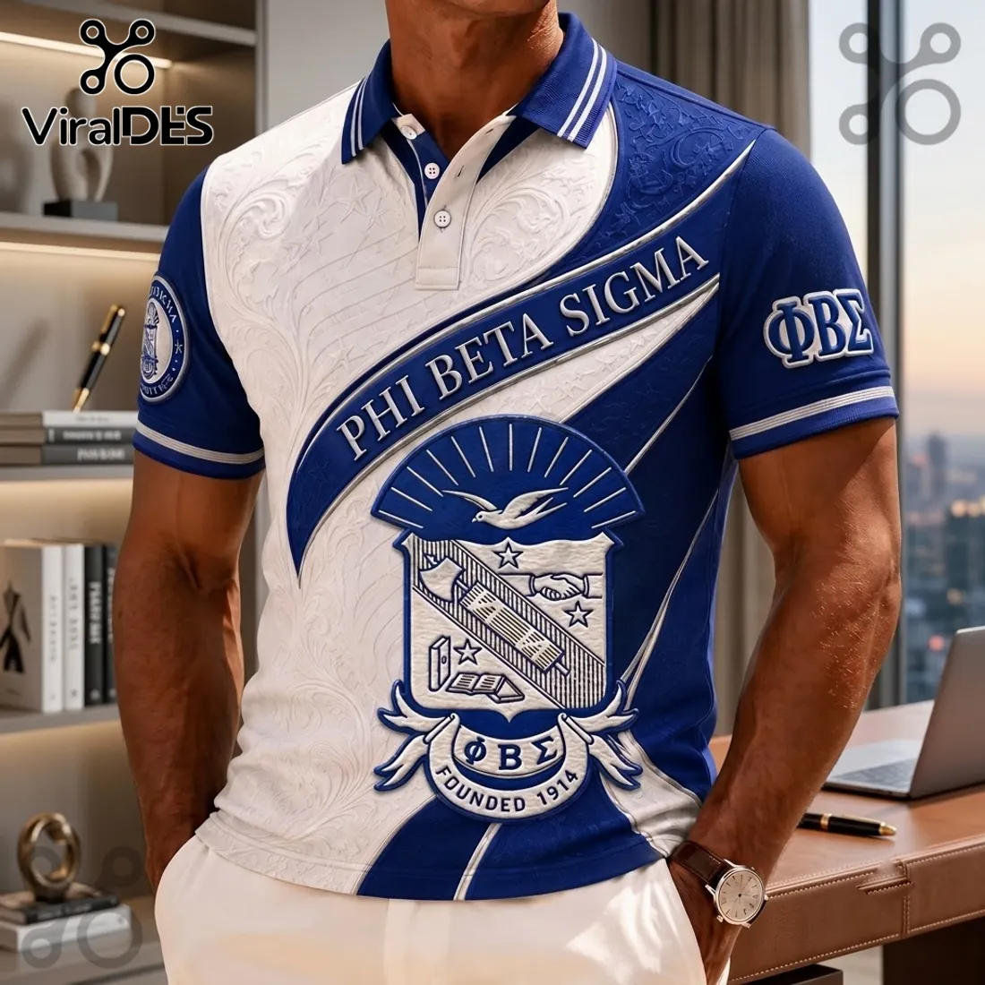 Phi Beta Sigma 1914 Heritage Polo Shirt Phi Beta Sigma 1914 Heritage Polo Shirt