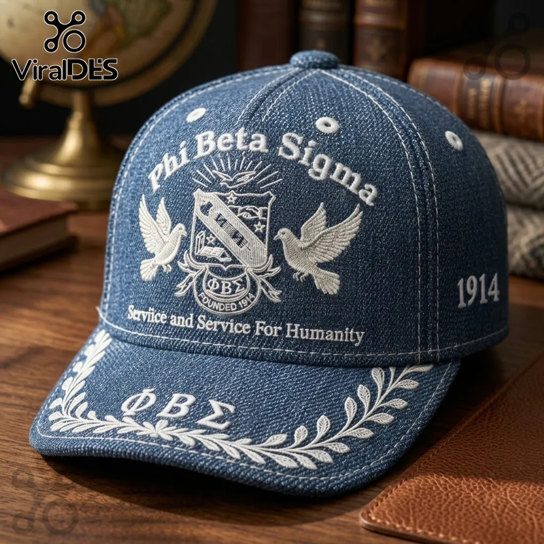 Phi Beta Sigma Denim Baseball Cap Phi Beta Sigma Denim Baseball Cap