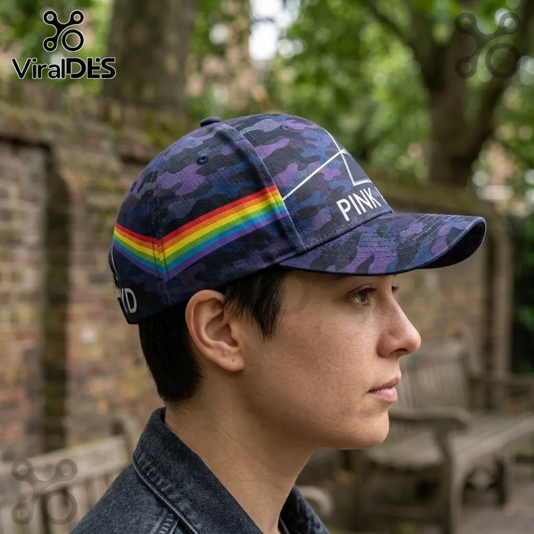 Pink Floyd Dark Side of the Moon Camo Baseball Cap Pink Floyd Dark Side of the Moon Camo Baseball Cap