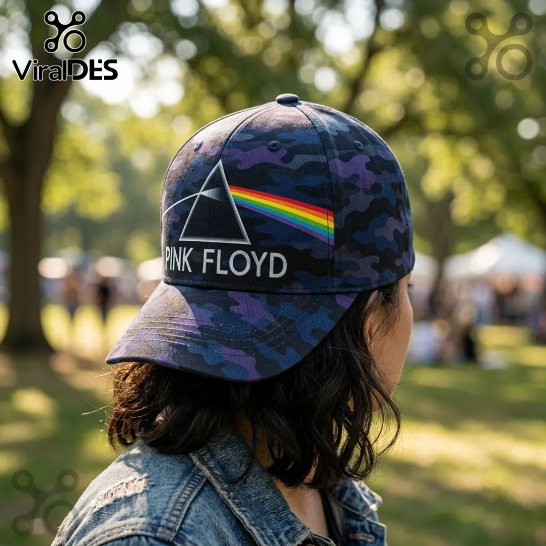 Pink Floyd Dark Side of the Moon Camo Baseball Cap Pink Floyd Dark Side of the Moon Camo Baseball Cap