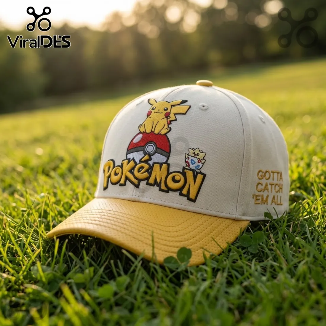 Pokemon Pikachu Togepi Yellow Brim Baseball Cap Pokemon Pikachu Togepi Yellow Brim Baseball Cap