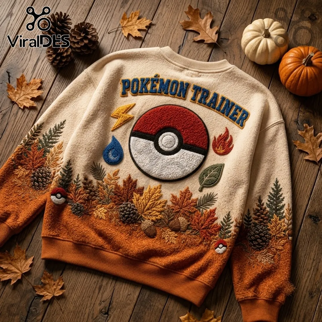 Pokemon Trainer Pikachu Autumn Knit Sweater Pokemon Trainer Pikachu Autumn Knit Sweater