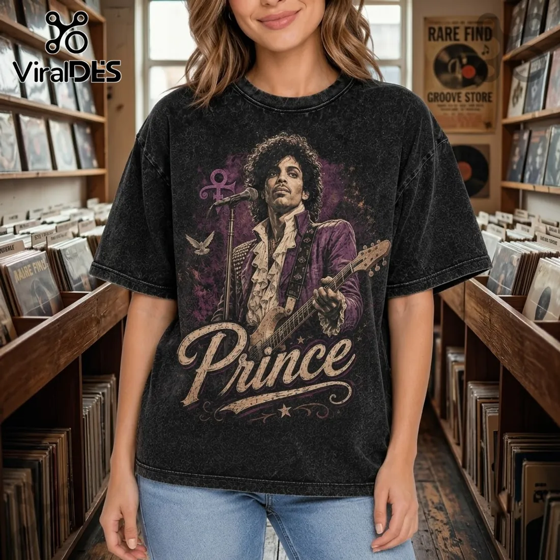Prince Minneapolis Legacy Vintage Acid Wash T-Shirt Prince Minneapolis Legacy Vintage Acid Wash T-Shirt