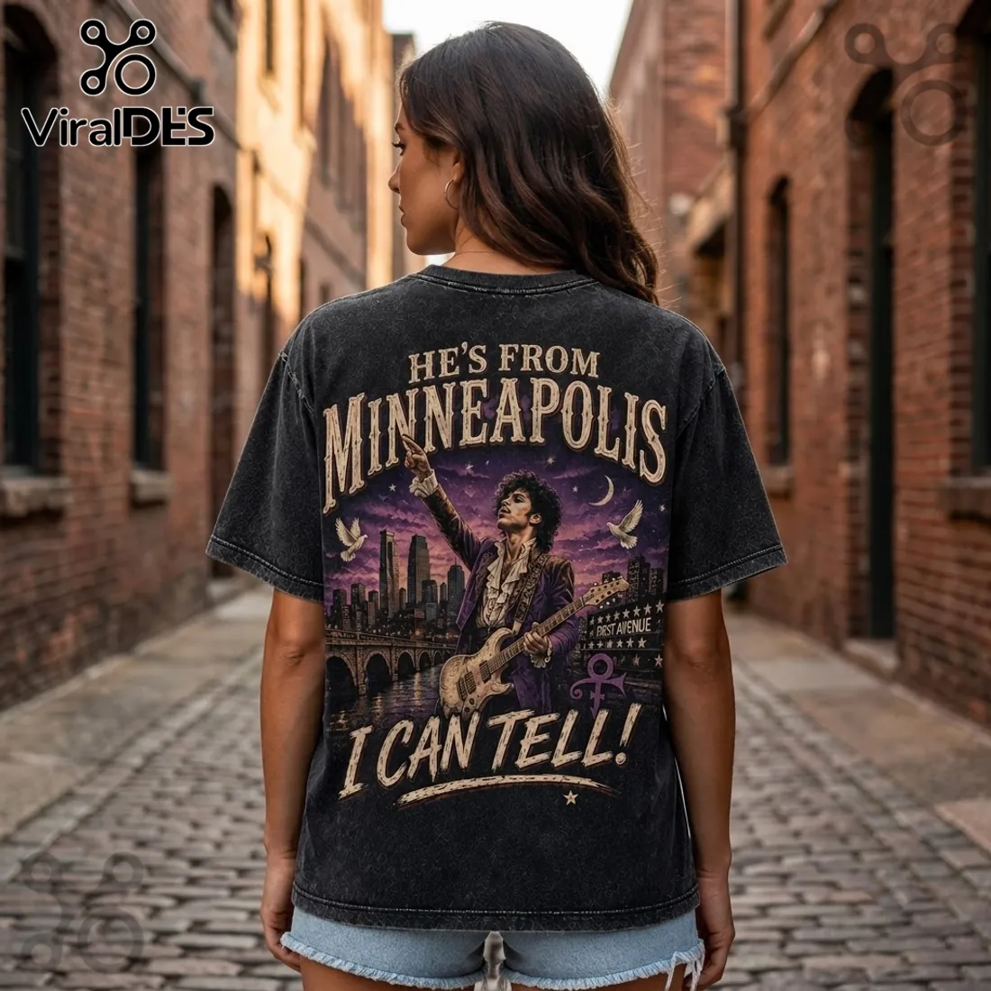 Prince Minneapolis Legacy Vintage Acid Wash T-Shirt Prince Minneapolis Legacy Vintage Acid Wash T-Shirt