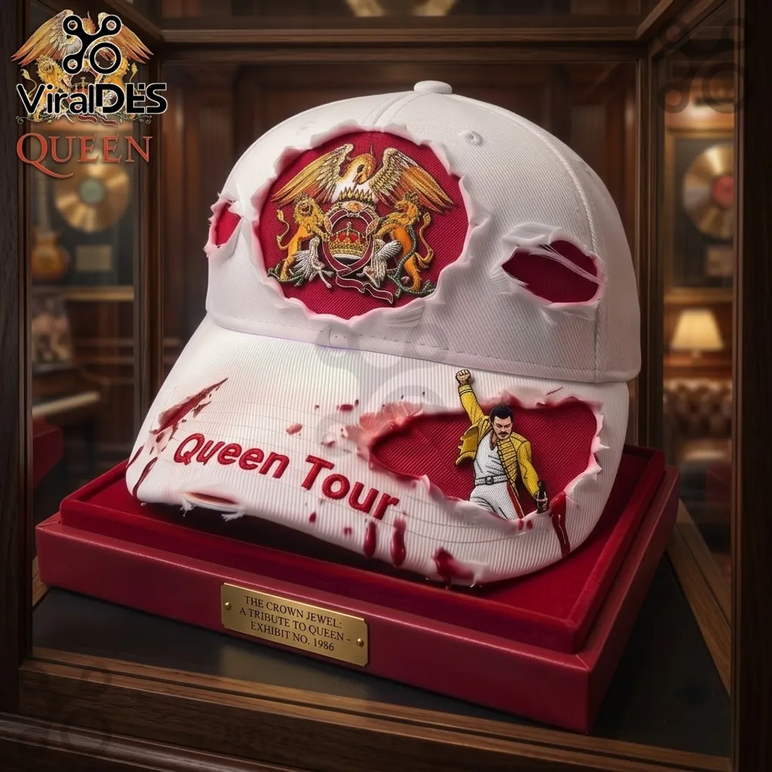 Queen Halloween Tour 2026 Blood Splatter Baseball Cap Queen Halloween Tour 2026 Blood Splatter Baseball Cap