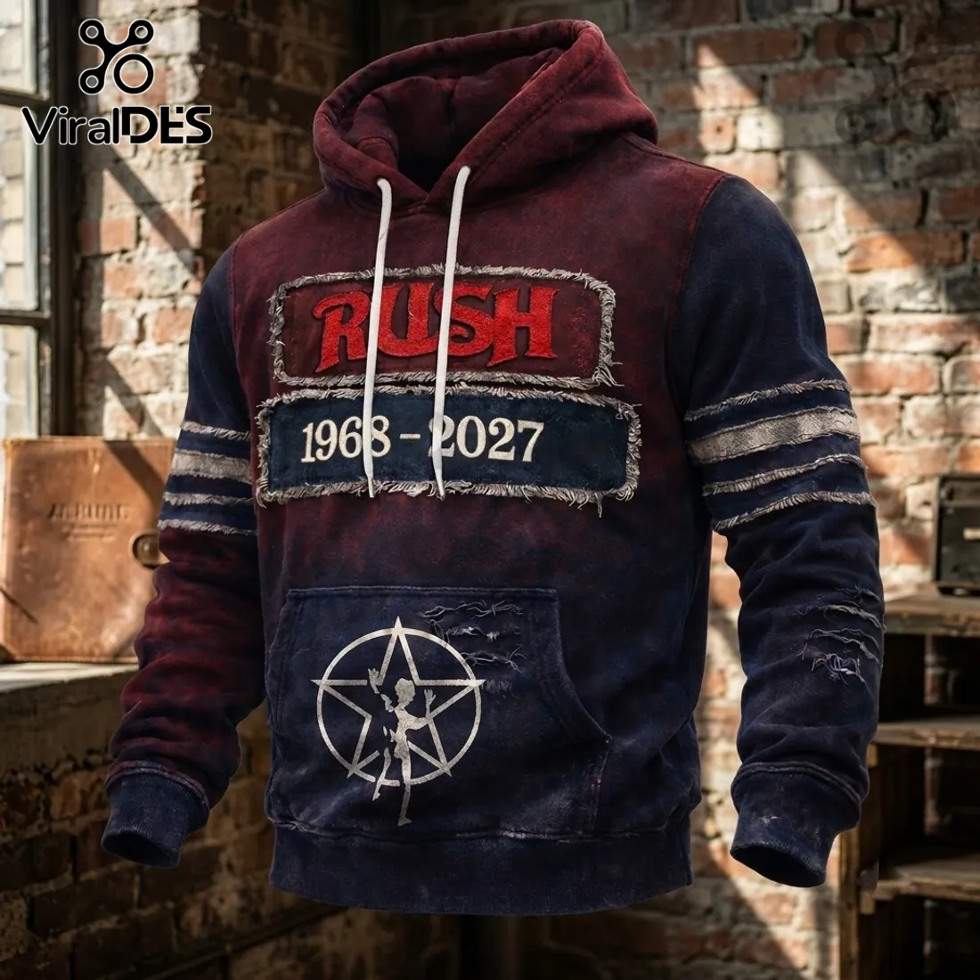 Rush 1968-2027 Starman Pullover Hoodie Rush 1968-2027 Starman Pullover Hoodie