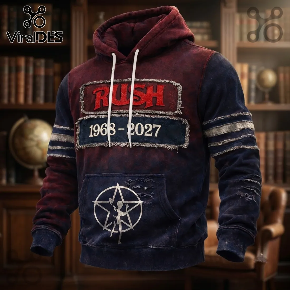 Rush 1968-2027 Starman Pullover Hoodie Rush 1968-2027 Starman Pullover Hoodie