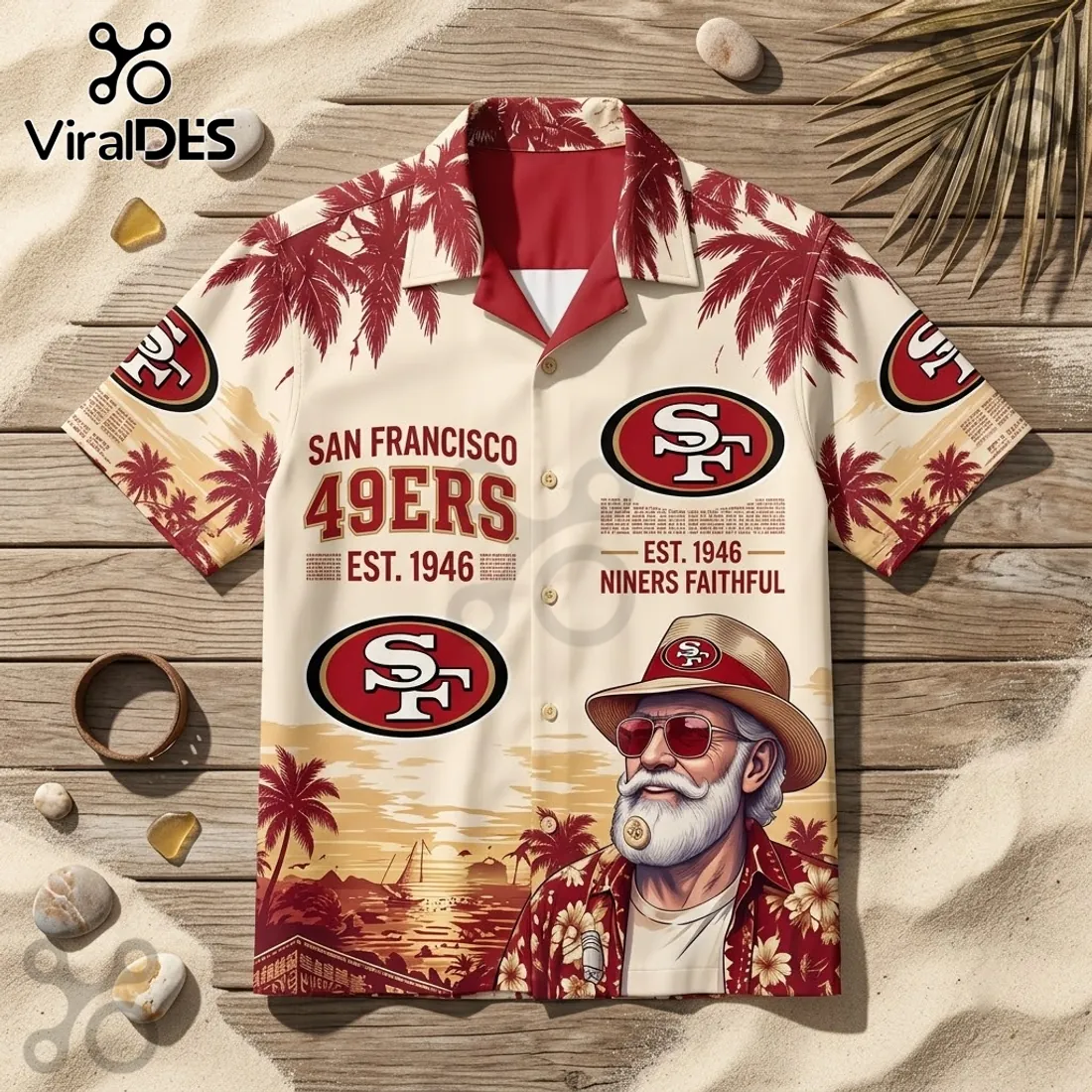 San Francisco 49ers NFL Aloha Hawaiian Shirt San Francisco 49ers NFL Aloha Hawaiian Shirt