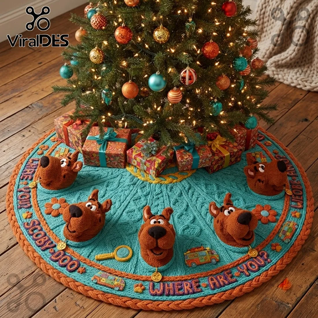 Scooby-Doo Blue 2026 Christmas Tree Skirt Scooby-Doo Blue 2026 Christmas Tree Skirt