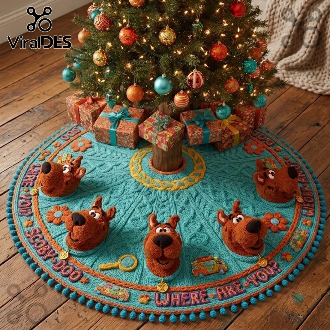 Scooby-Doo Blue 2026 Christmas Tree Skirt Scooby-Doo Blue 2026 Christmas Tree Skirt
