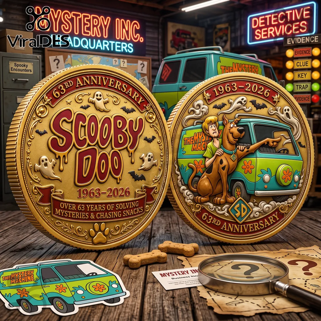 Scooby Doo Mystery Machine 63rd Anniversary Coin Scooby Doo Mystery Machine 63rd Anniversary Coin