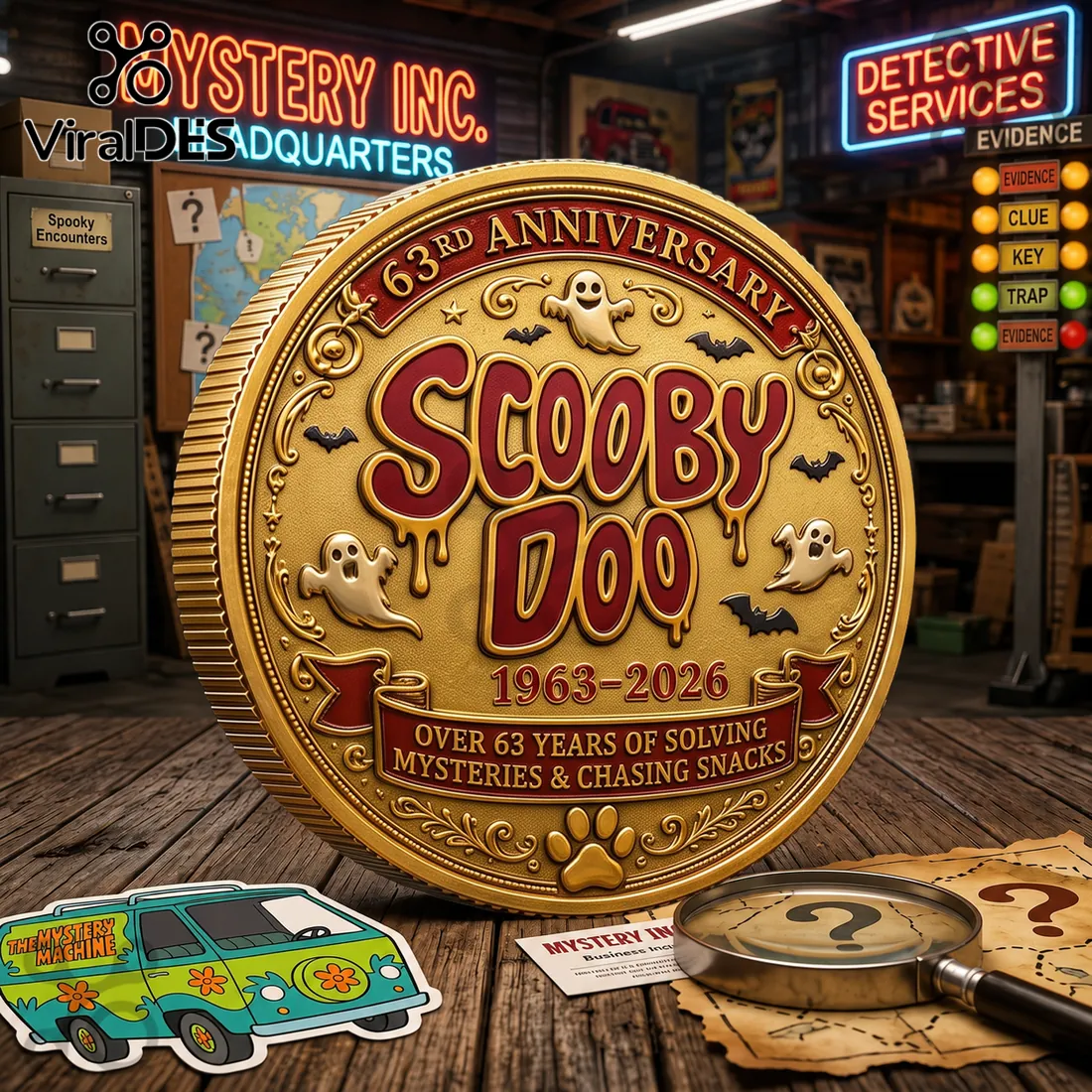 Scooby Doo Mystery Machine 63rd Anniversary Coin Scooby Doo Mystery Machine 63rd Anniversary Coin
