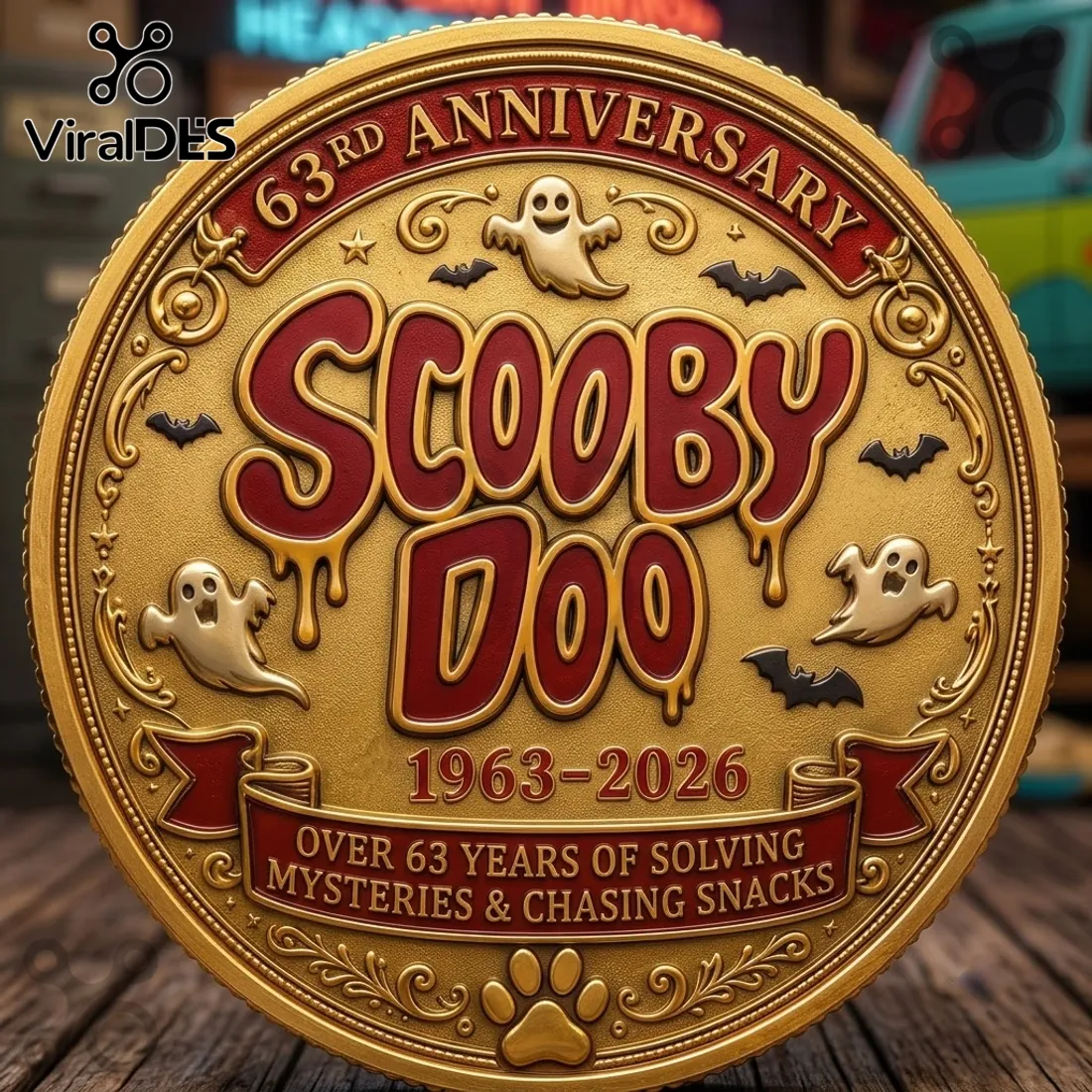 Scooby Doo Mystery Machine 63rd Anniversary Coin Scooby Doo Mystery Machine 63rd Anniversary Coin