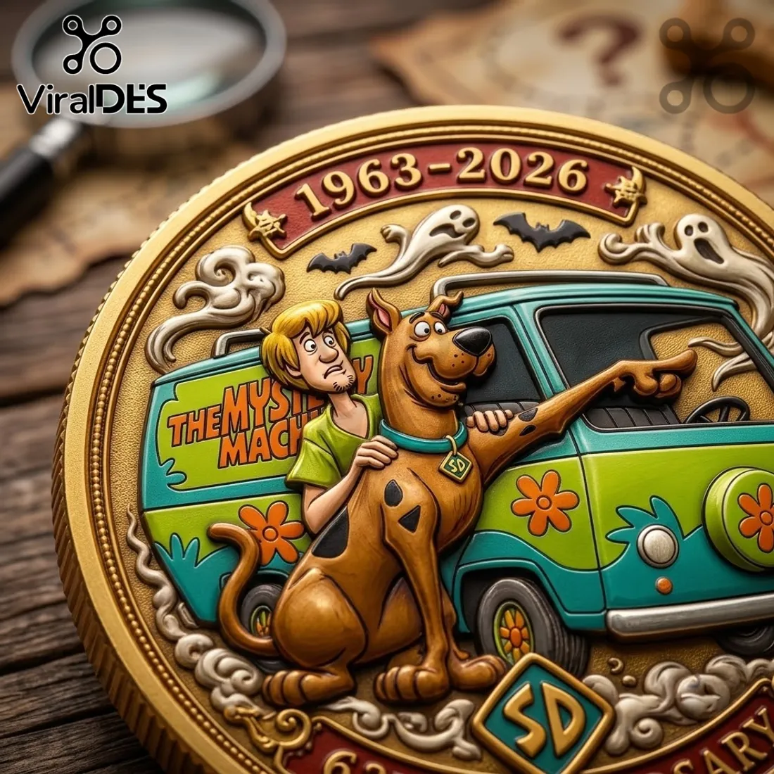 Scooby Doo Mystery Machine 63rd Anniversary Coin Scooby Doo Mystery Machine 63rd Anniversary Coin