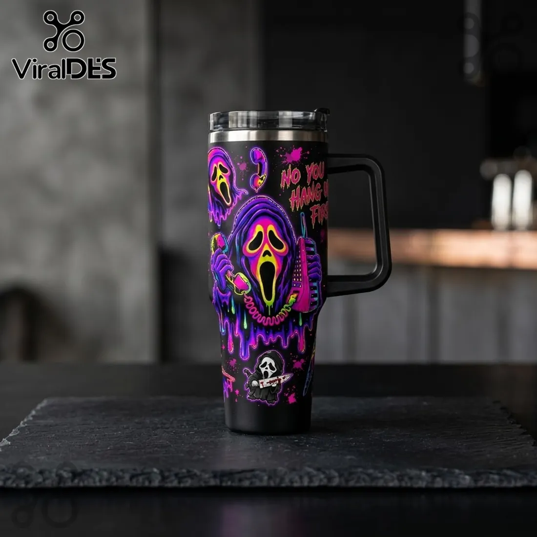 Scream Ghostface Neon Horror 40oz Tumbler Scream Ghostface Neon Horror 40oz Tumbler