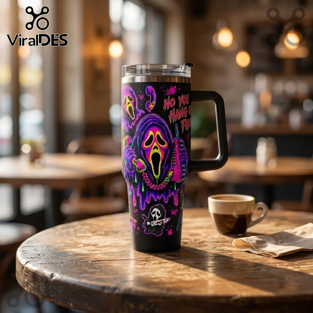 Scream Ghostface Neon Horror 40oz Tumbler Scream Ghostface Neon Horror 40oz Tumbler