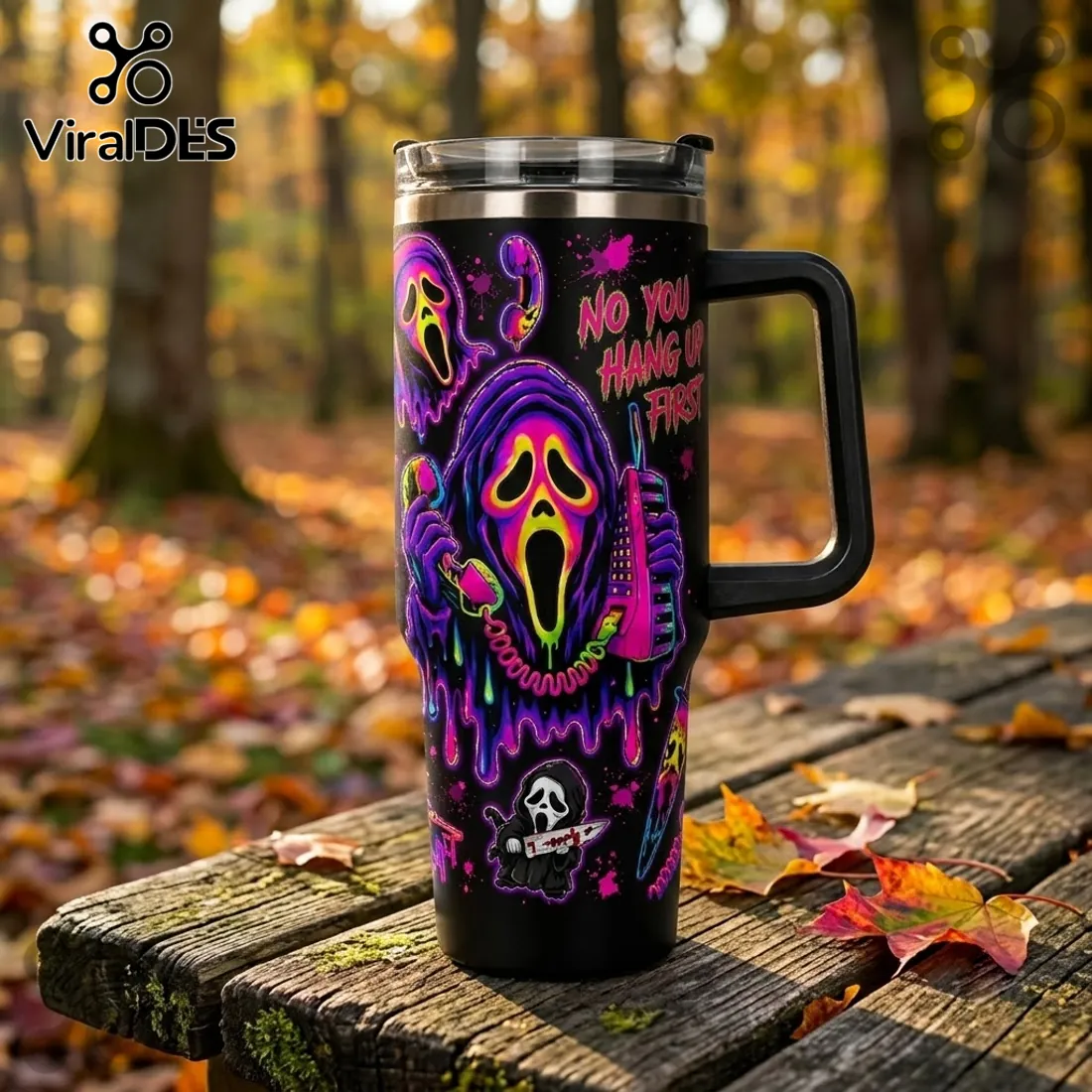 Scream Ghostface Neon Horror 40oz Tumbler Scream Ghostface Neon Horror 40oz Tumbler