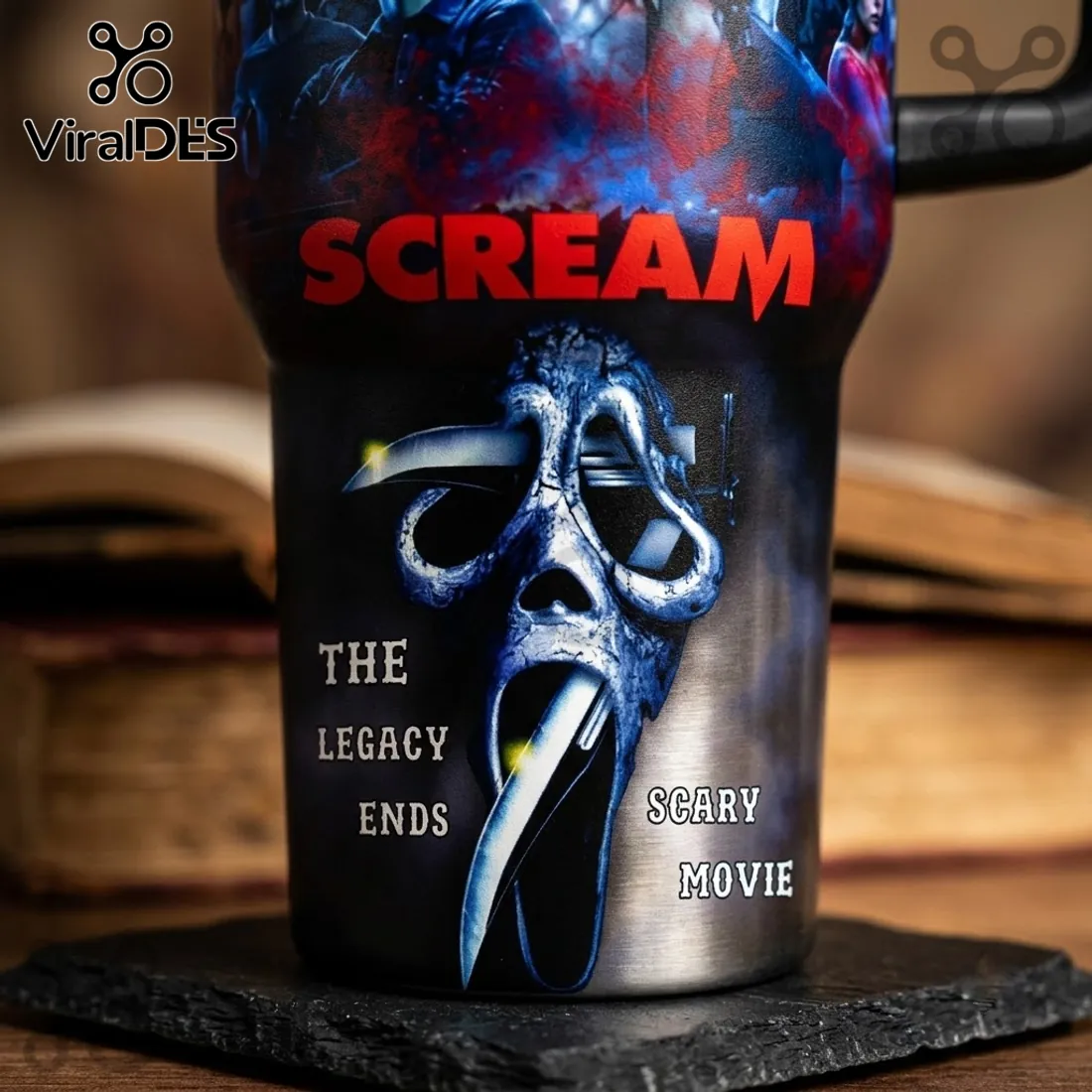 Scream Horror Movie 40oz Stanley Tumbler Scream Horror Movie 40oz Stanley Tumbler