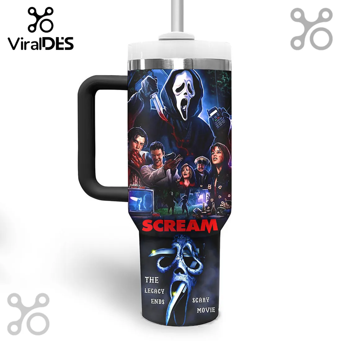 Scream Horror Movie 40oz Stanley Tumbler Scream Horror Movie 40oz Stanley Tumbler