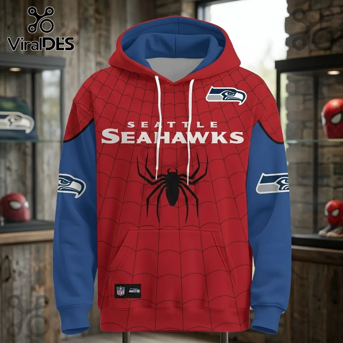 Seattle Seahawks x Spider-Man Brand New Day Hoodie Seattle Seahawks x Spider-Man Brand New Day Hoodie