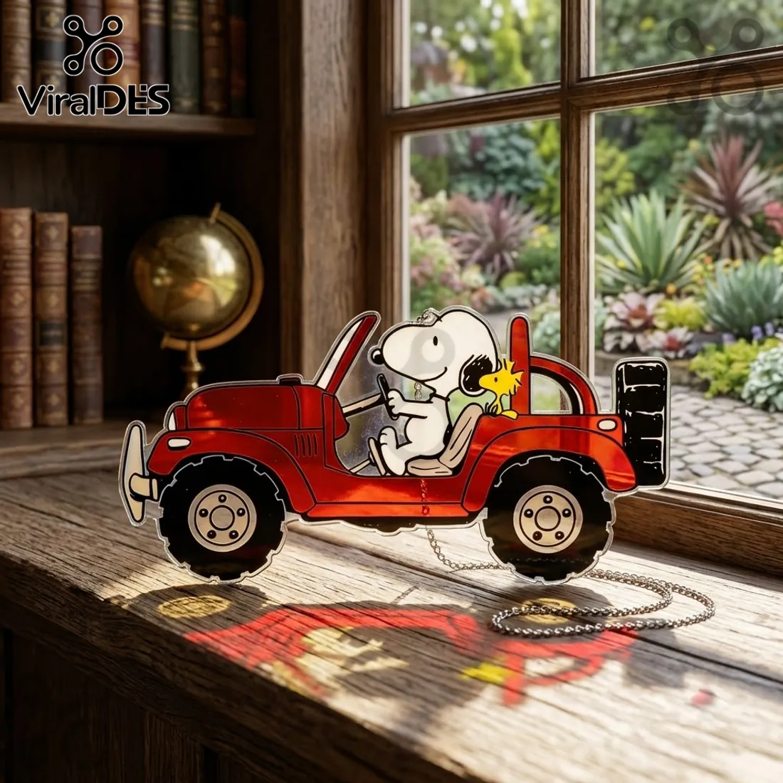 Snoopy and Woodstock Driving Car Acrylic Plaque Snoopy and Woodstock Driving Car Acrylic Plaque